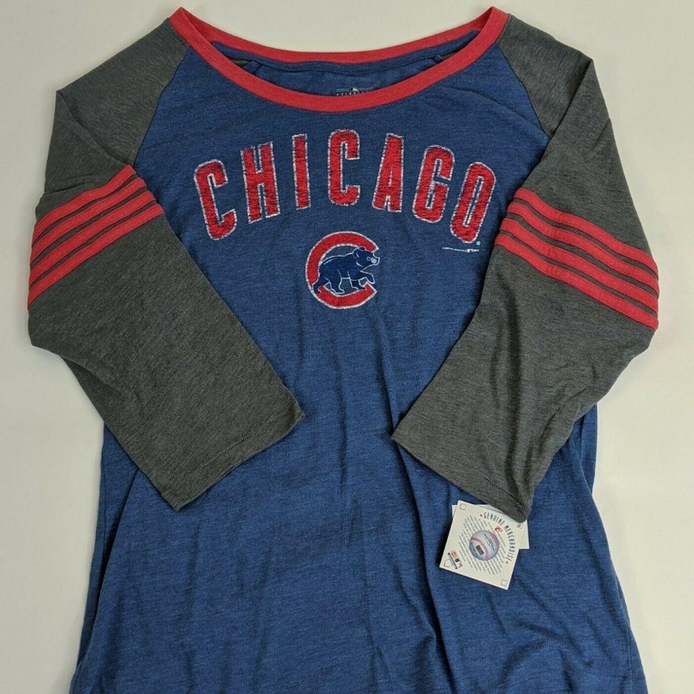 NWT MLB Chicago Cubs 3/4 Sleeve